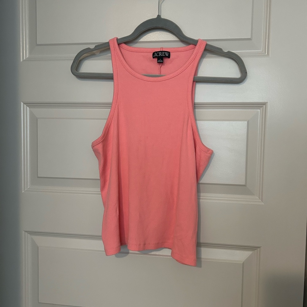 J. Crew Pink Ribbed Tank Top